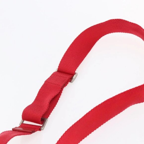 PRADA Shoulder Bag Nylon Red Silver Auth 146771 - Picture 6 of 16